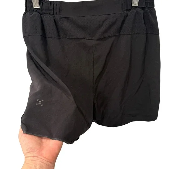 Lululemon Tracker Shorts Womens Medium Black Lined Running Athletic Gym - Picture 8 of 10